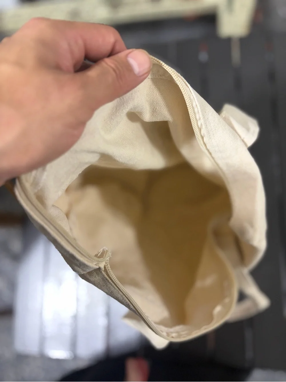 Vans Natural Canvas Tote with Black Logo vintage